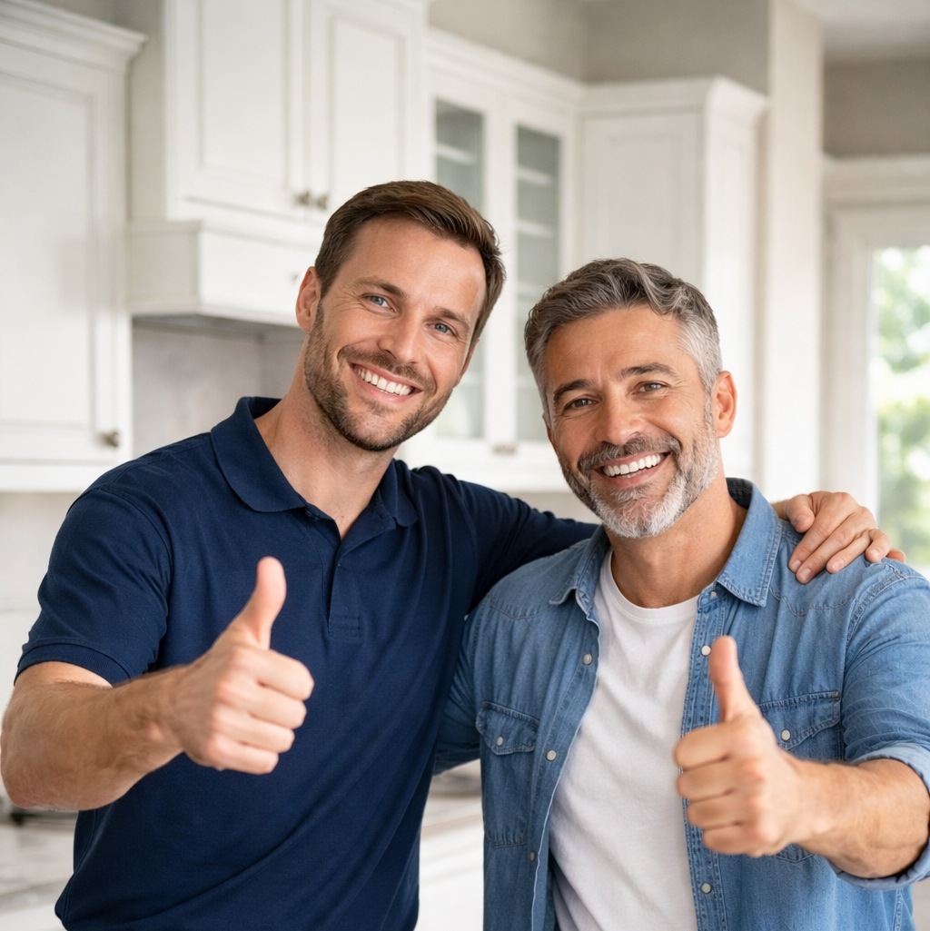 Satisfied handyman customer in Sacramento after professional home repair service